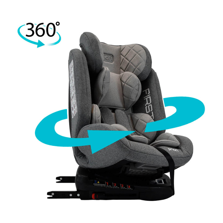 Silla Carro Bebe First 360° Gris Claro Priori