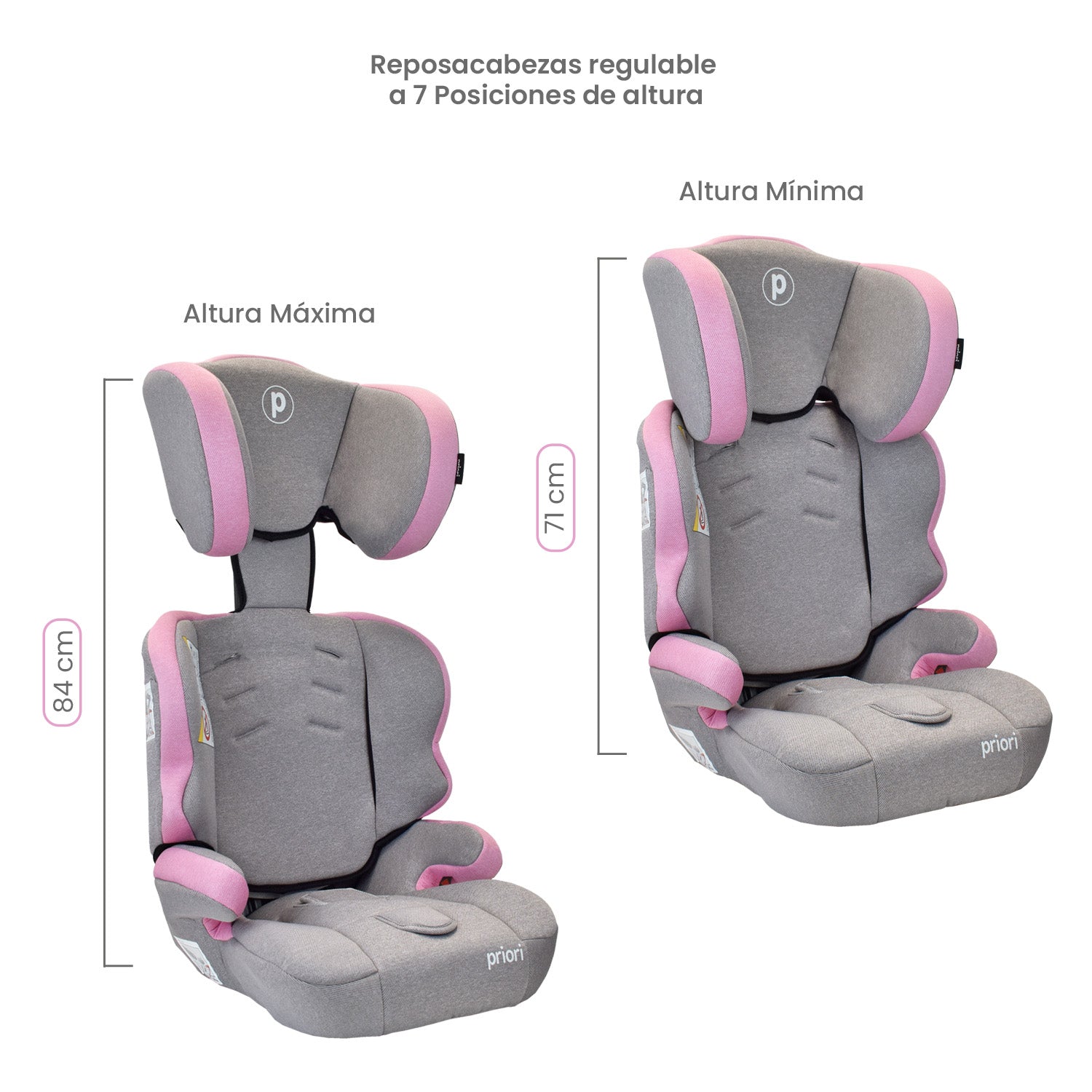 Silla Carro Bebe Priori Thunder Rosado