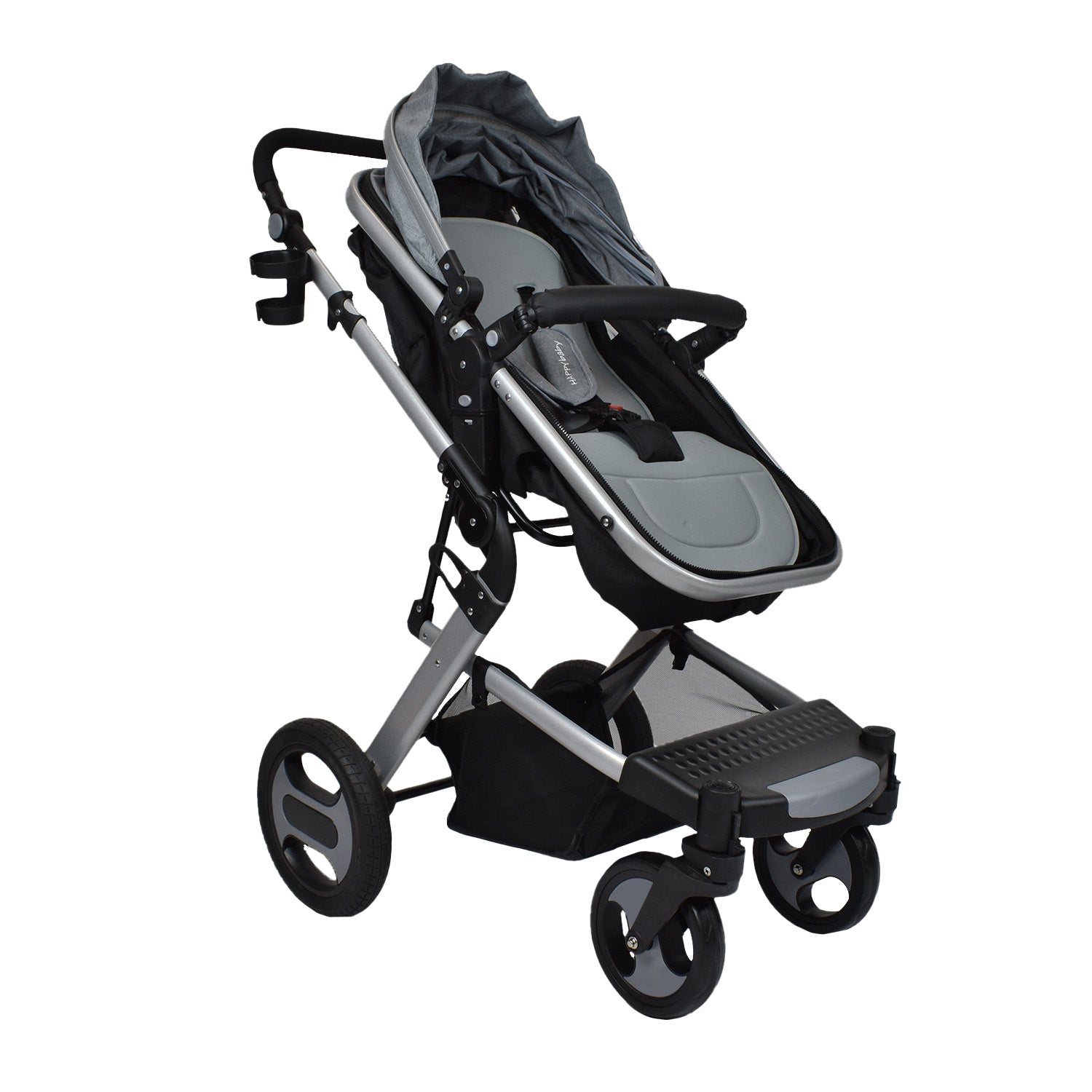 Coche Bebe Moisés Wow Ts Happy Baby Gris
