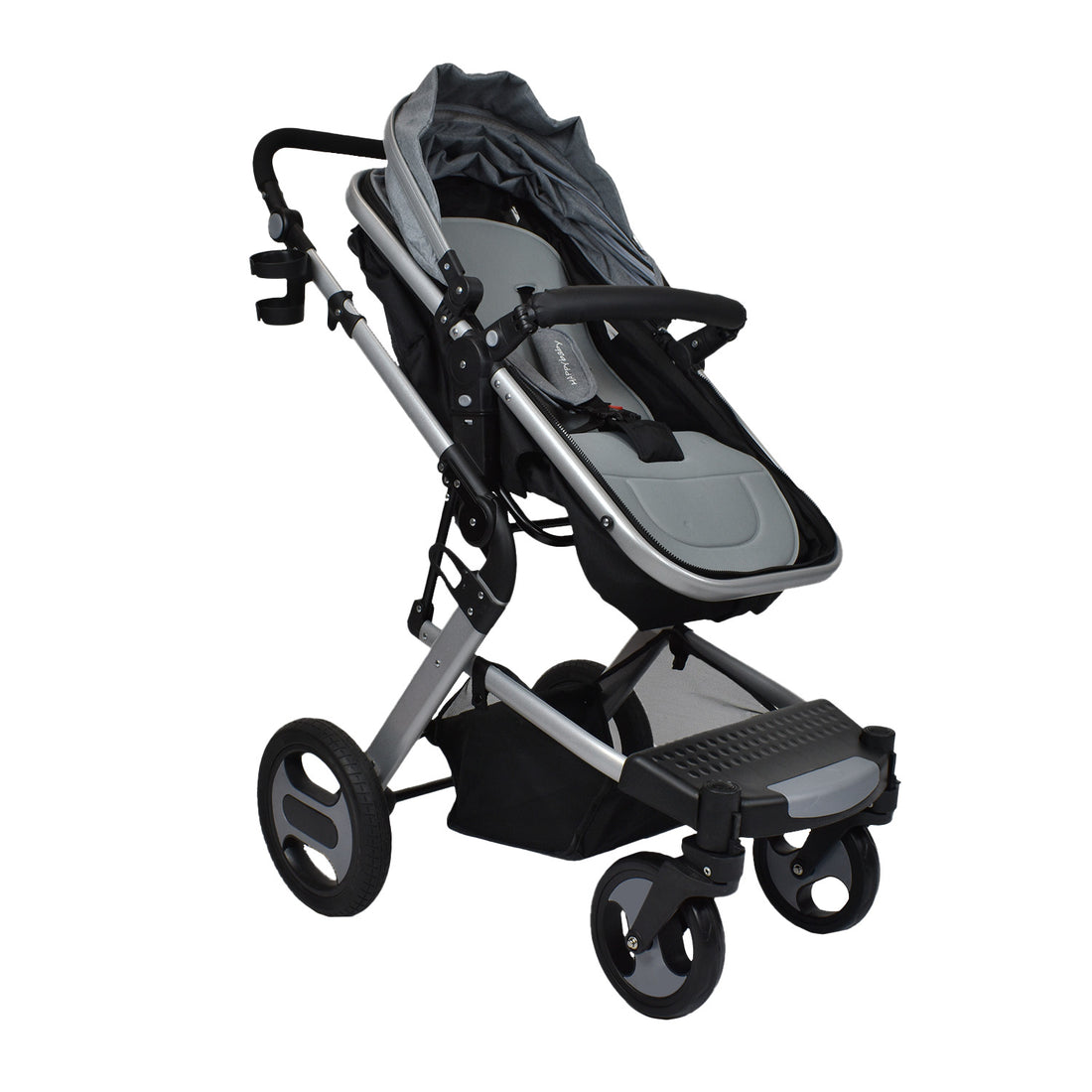 Coche Bebe Moisés Wow Ts Happy Baby Gris
