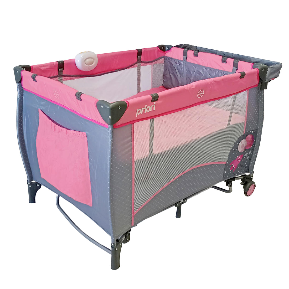 Corral Cuna Bebe Mecedora Priori Pcu8500 Rosa
