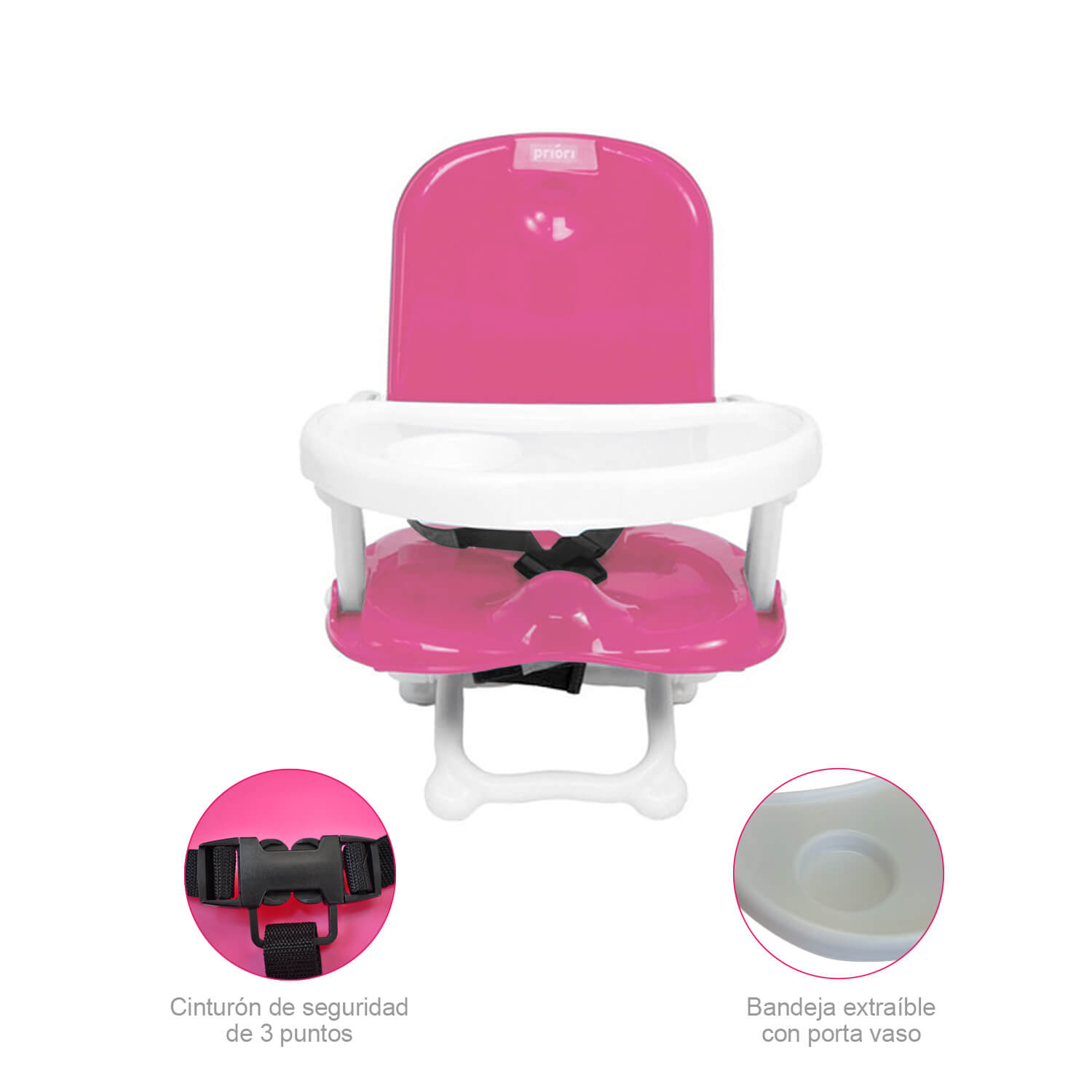 Silla Comerdor Booster Priori SCH001 Rosa