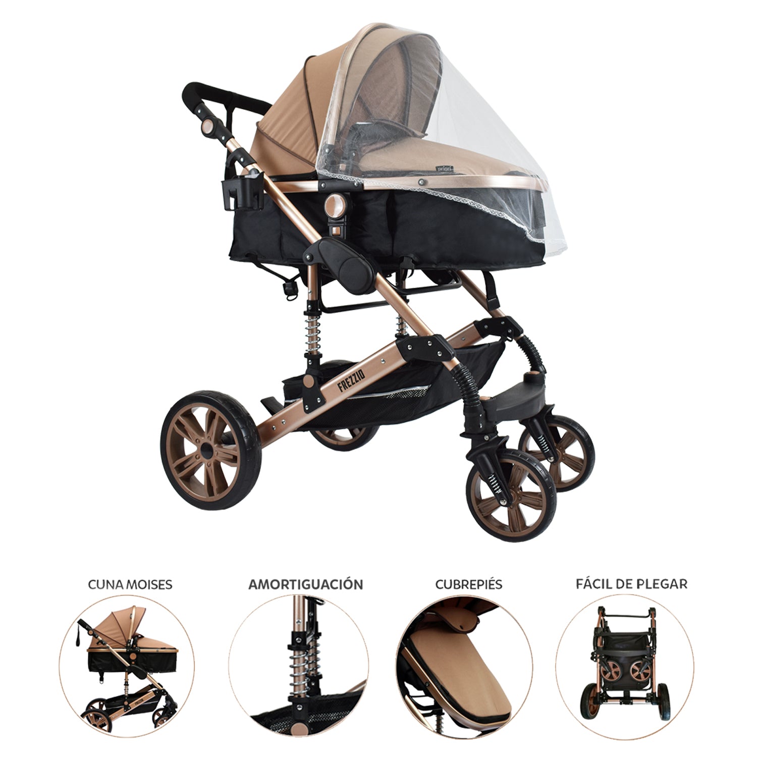 Coche bebe FREZZIO Priori Moises Beige