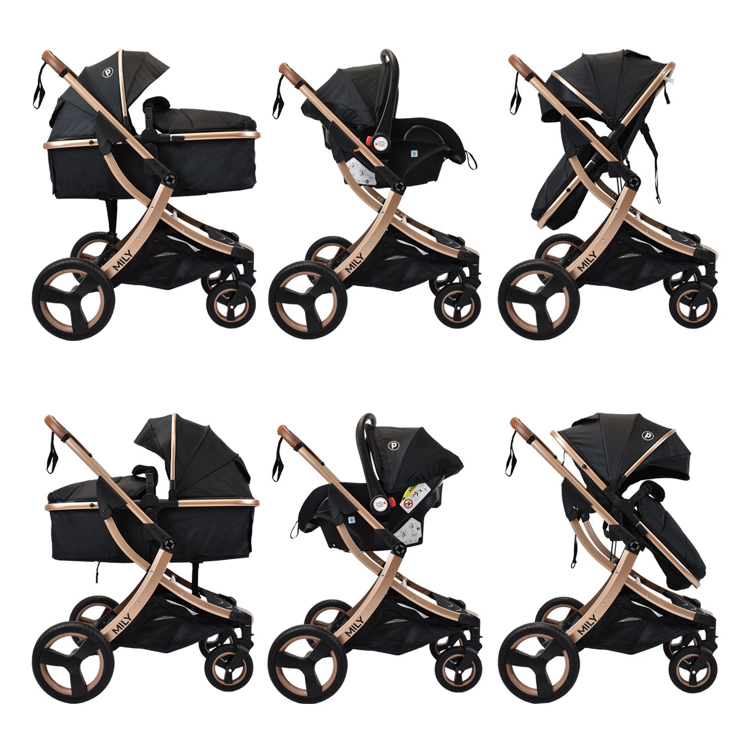 Coche Mily Ts  Bebé Negro de Priori