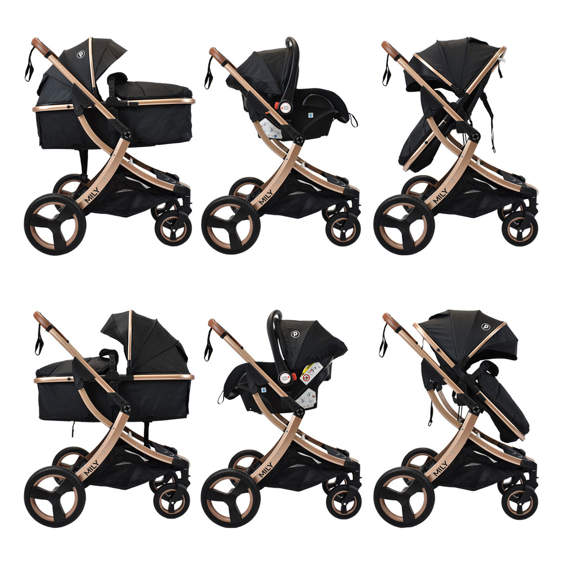 Coche Mily Ts  Bebé Negro de Priori