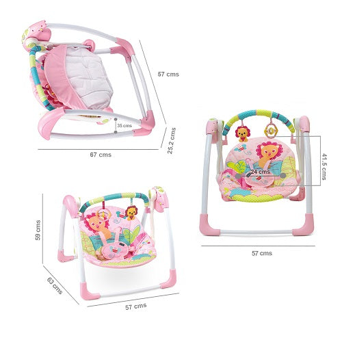 Columpio Mecedora Bebe Portátil PB2025 Priori Rosa