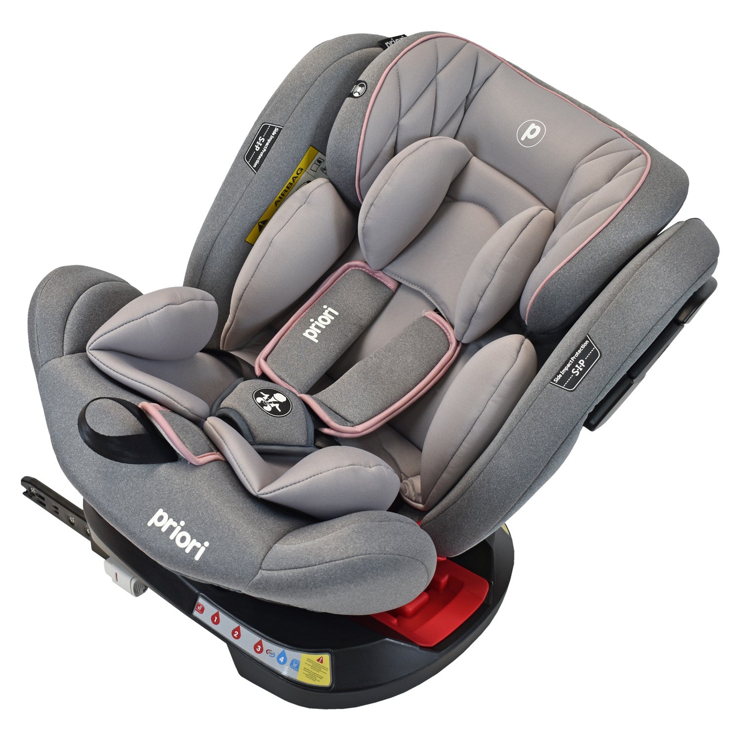 Silla De Carro Bebe Twist Con Isofix Rosado  Priori