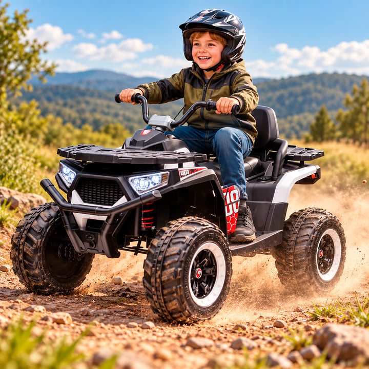Cuatrimoto Moto Electrica Niño Niña Montable  BJ007 Negro 12V