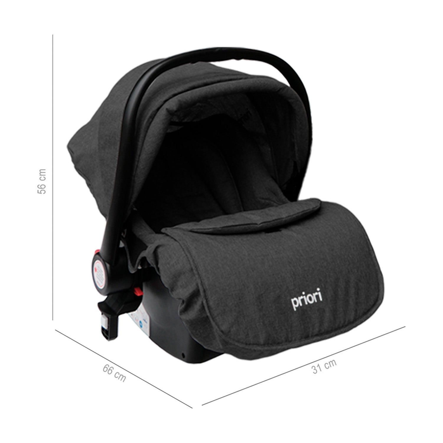 Coche Bebe Moises 4en1 Frezzio Priori Gris Oscuro