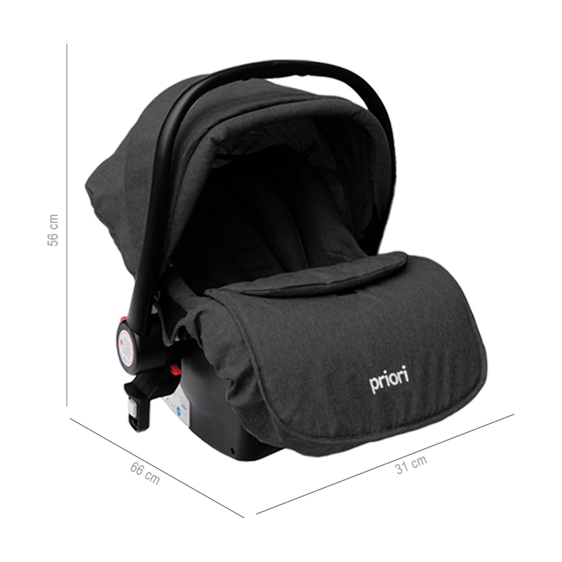 Coche Bebe Moises 4en1 Frezzio Priori Gris Oscuro