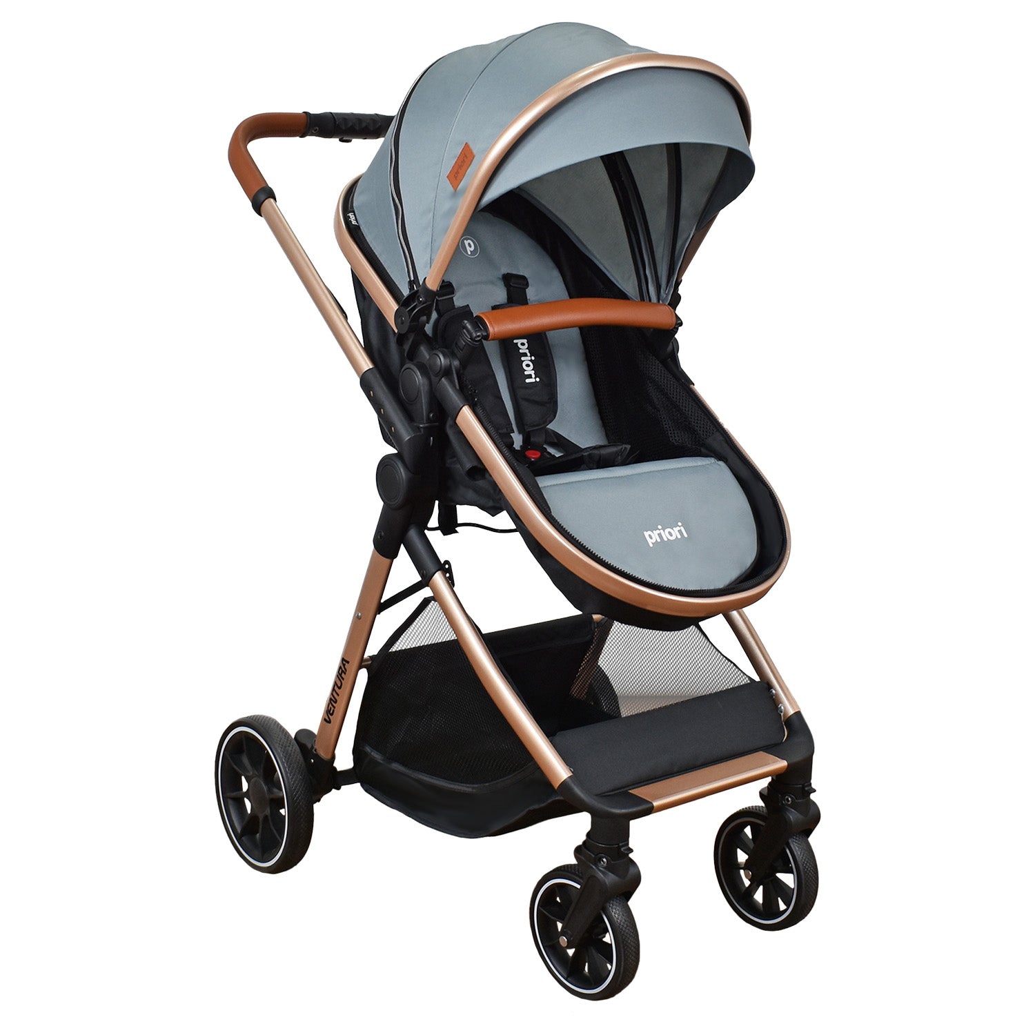 Coche Bebe Moises Ventura Priori Gris Claro