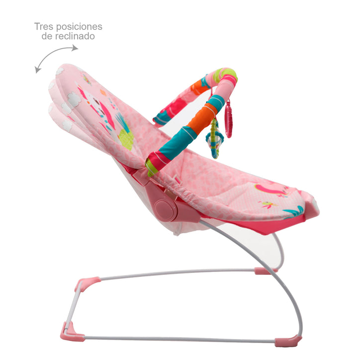 Silla Bouncer Bebé Musical PB2001 Priori Rosa