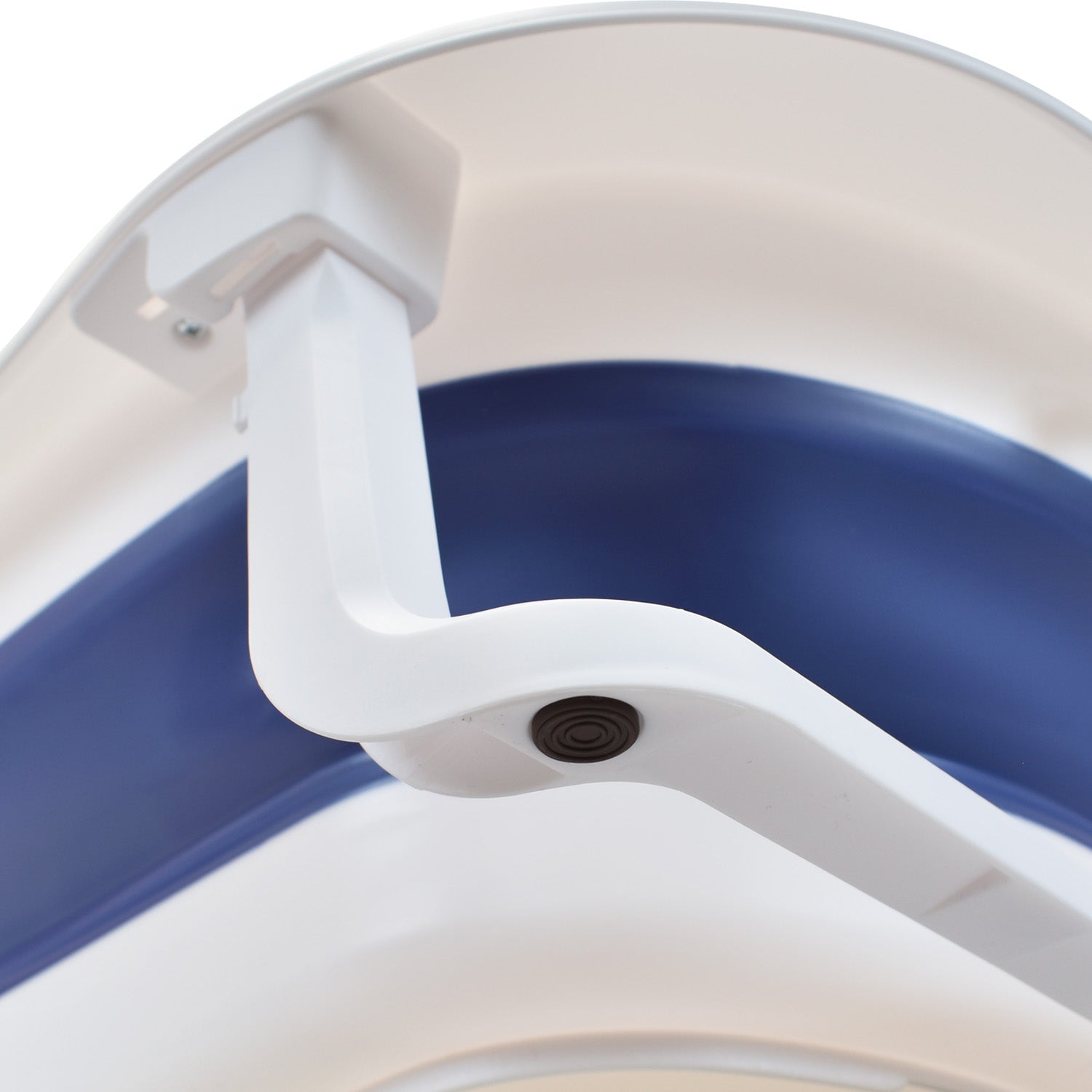 Bañera Plegable Con Soporte Y Cojín Stand Happy Baby Azul