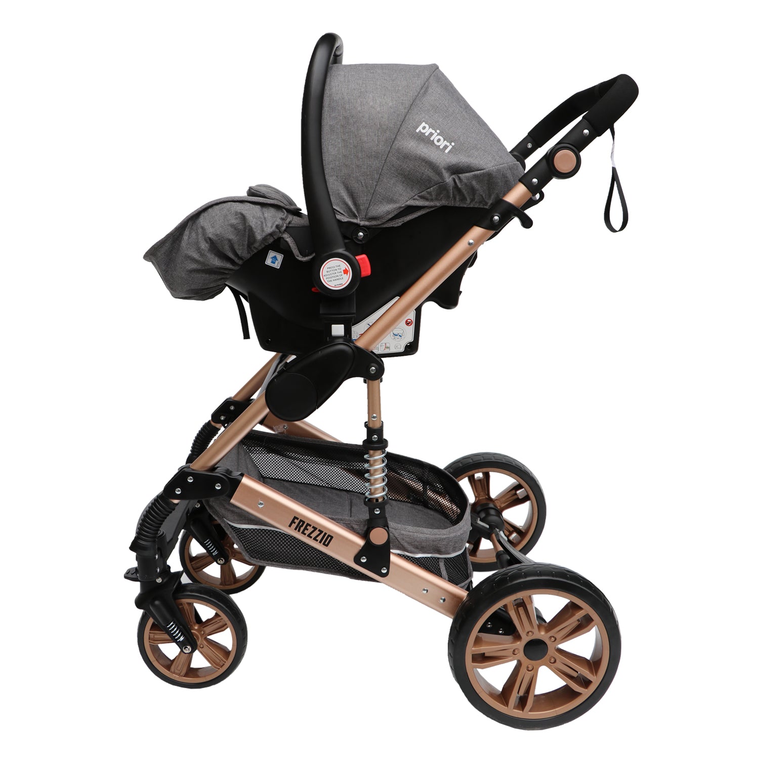 Coche Bebe Moises 4 en 1 Frezzio Priori Gris