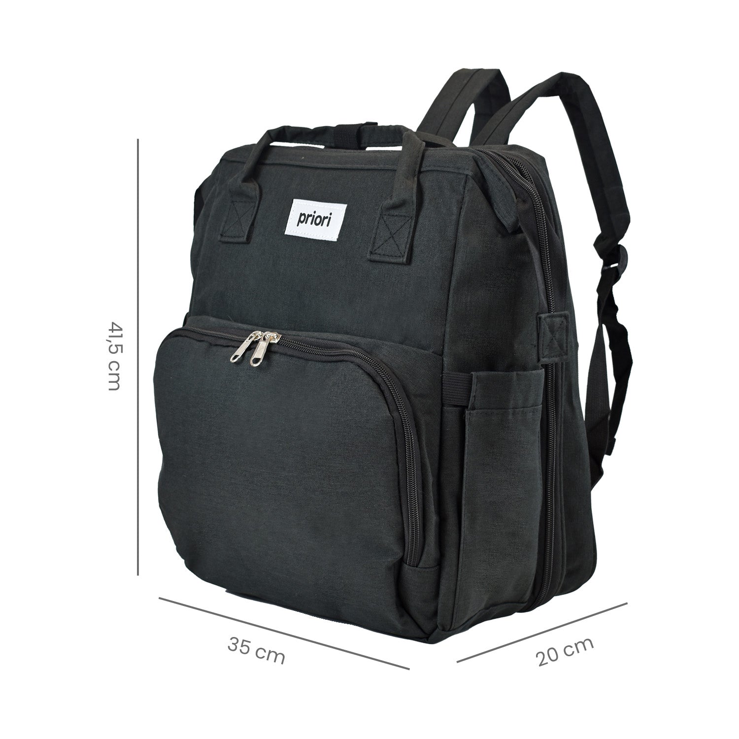Pañalera Bebe Morral 3 en 1 PS 1001 Priori Negro