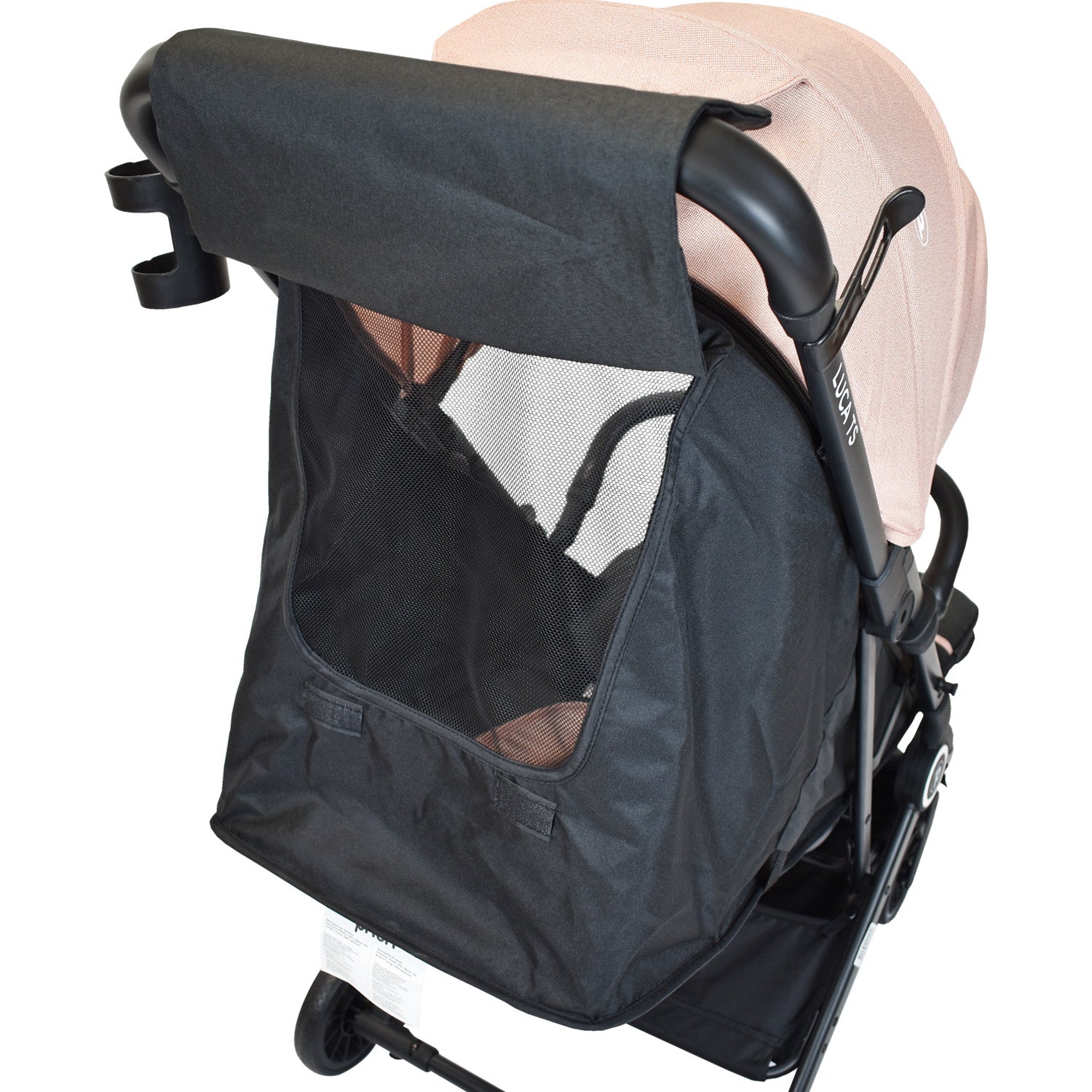 Combo Coche Luca Rosado +Cuna Mecedora Miami Rosado