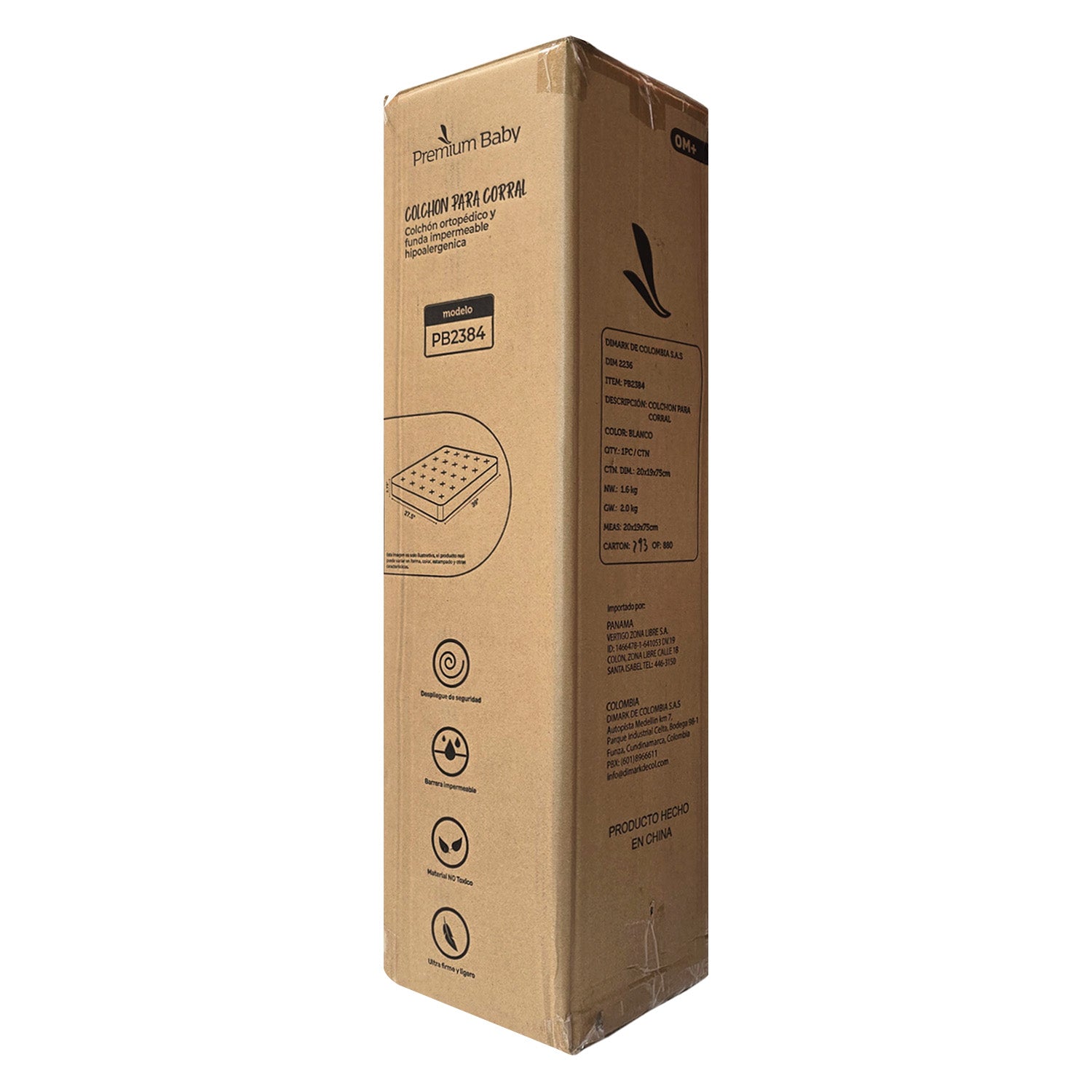 Colchón Ortopédico Para Corral Premium Baby PB2384