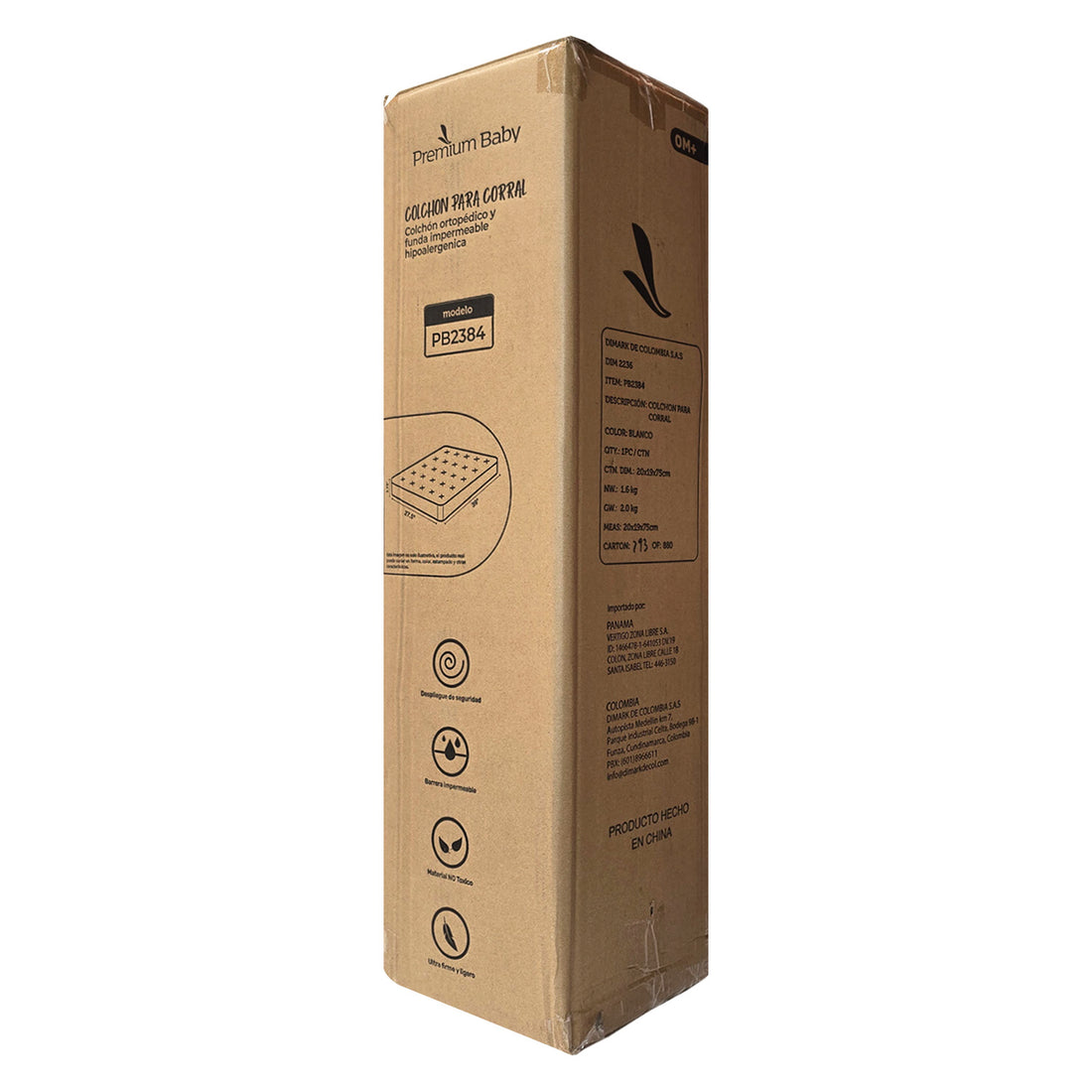 Colchón Ortopédico Para Corral Premium Baby PB2384