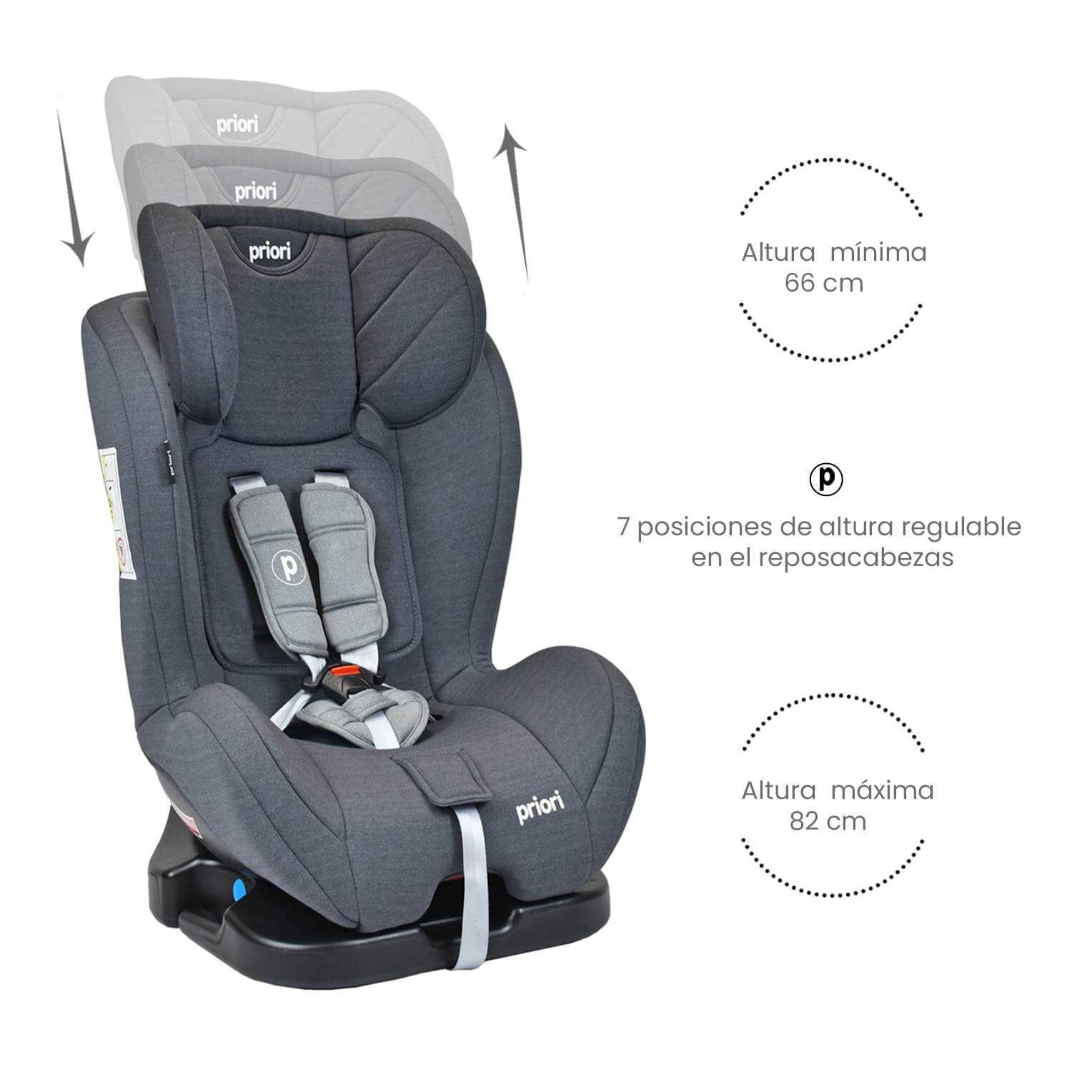 Silla para carro bebé Priori Prix Gris