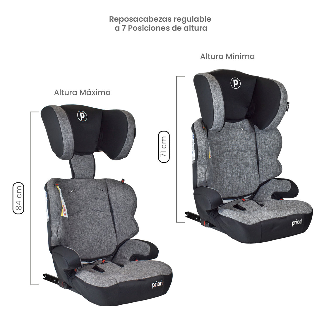 Silla de Carro Bebe Priori Thunder Con Isofix Gris Oscuro