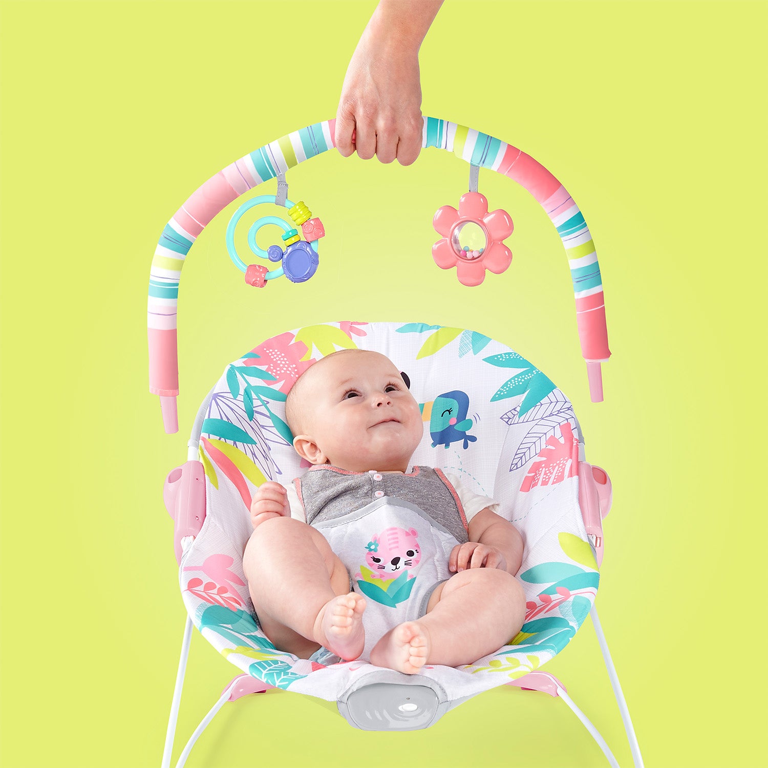 Silla Mecedora Rosa Safari Bebe12228  Bright Starts