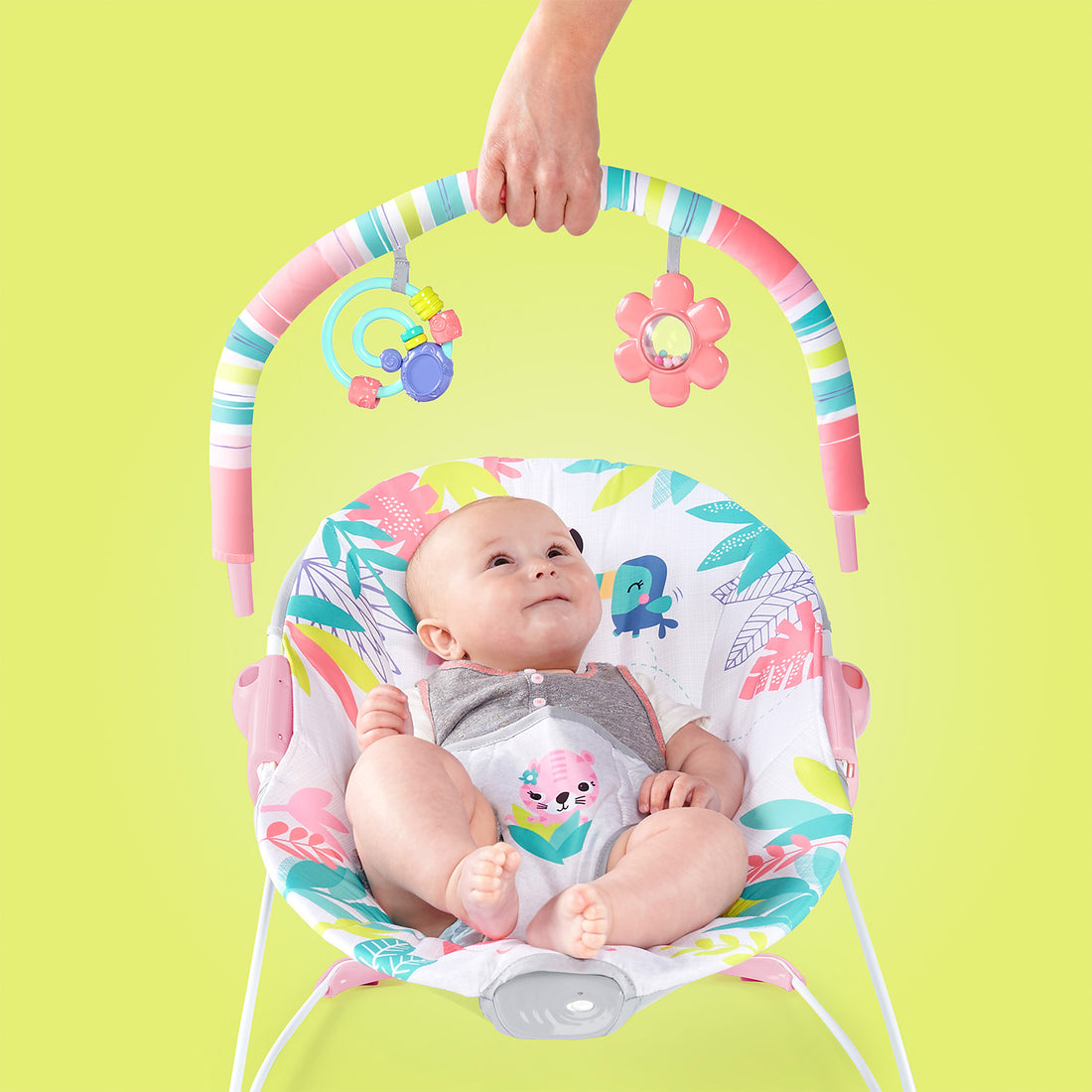 Silla Mecedora Rosa Safari Bebe12228  Bright Starts