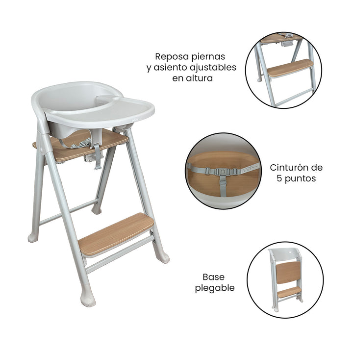 Silla Comedor Bebe Multifuncional Icon Priori Blanco