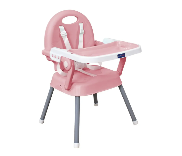 Silla Comedor 3 en 1 bebé CP7000N Happy Baby Rosa