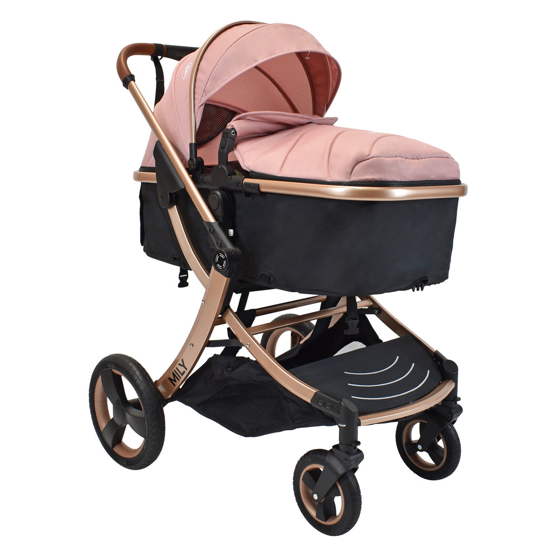 Coche Moises Bebé Mily Cs Rosa Priori