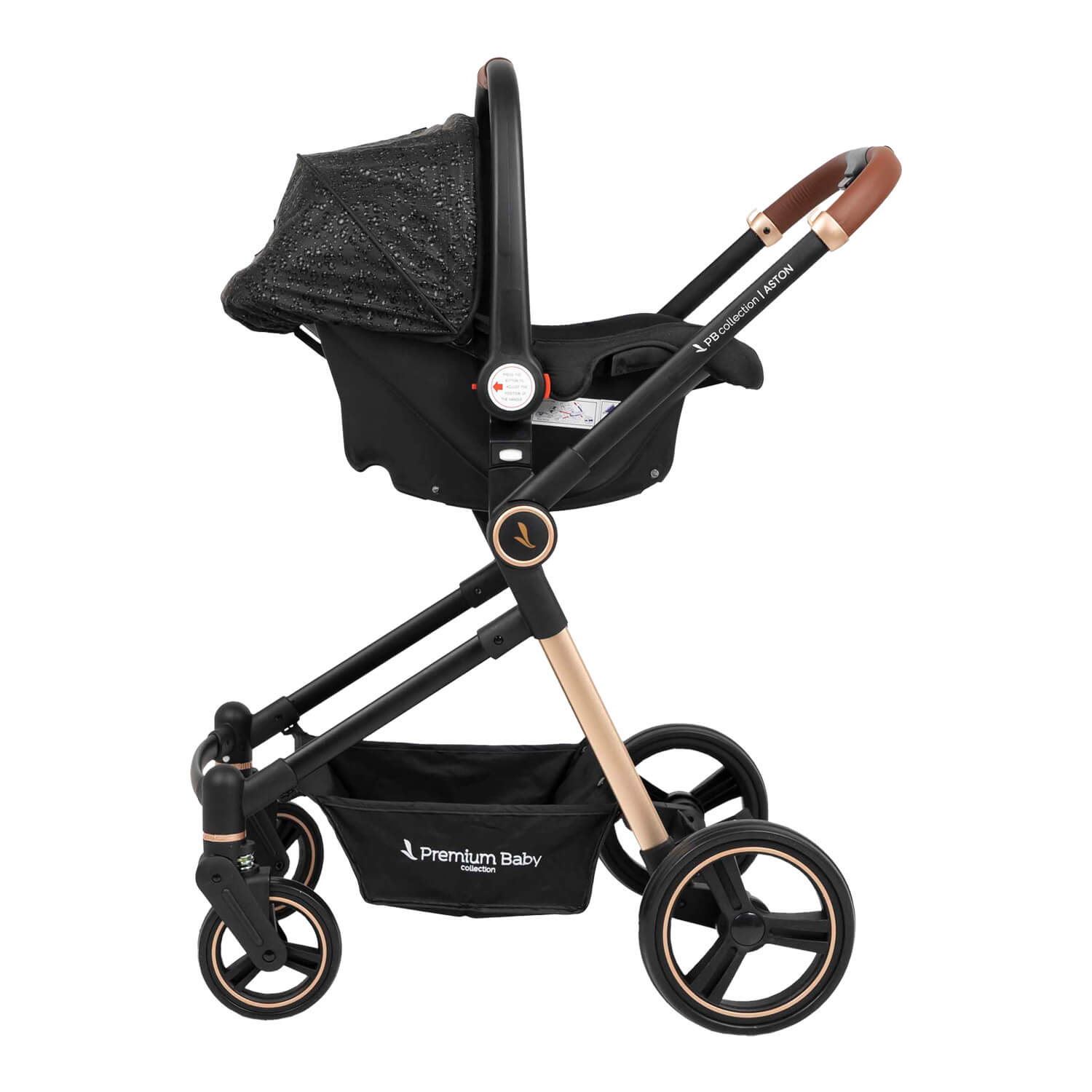 Coche Bebe Moises Aston Premium Baby Collection Negro