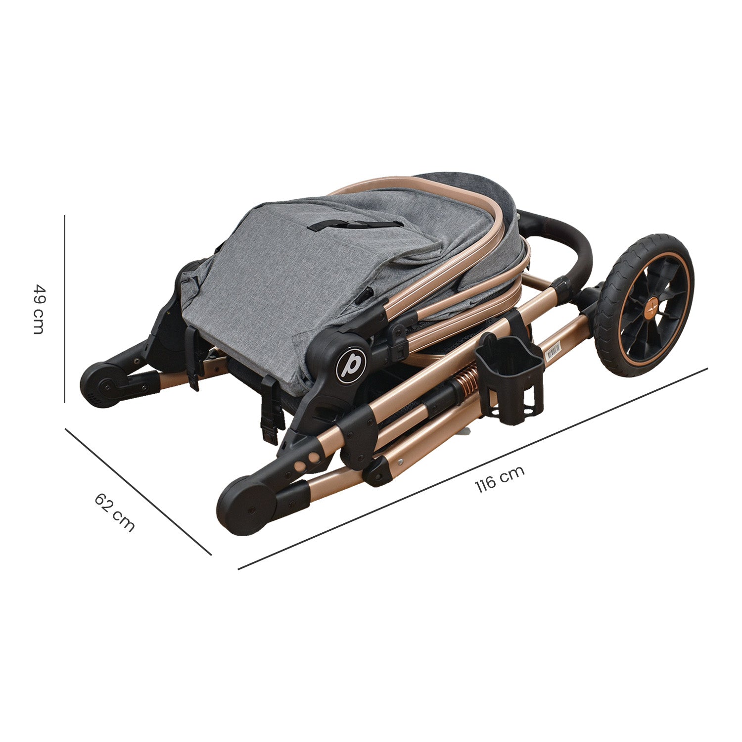 Coche Bebe 4 en 1 Travel System Cris Priori Gris