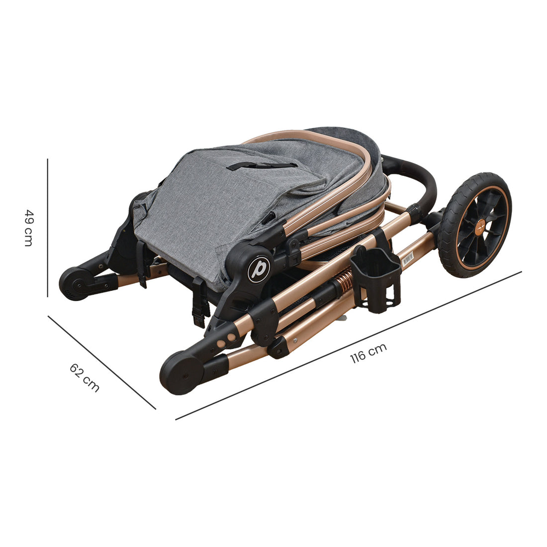 Coche Bebe 4 en 1 Travel System Cris Priori Gris