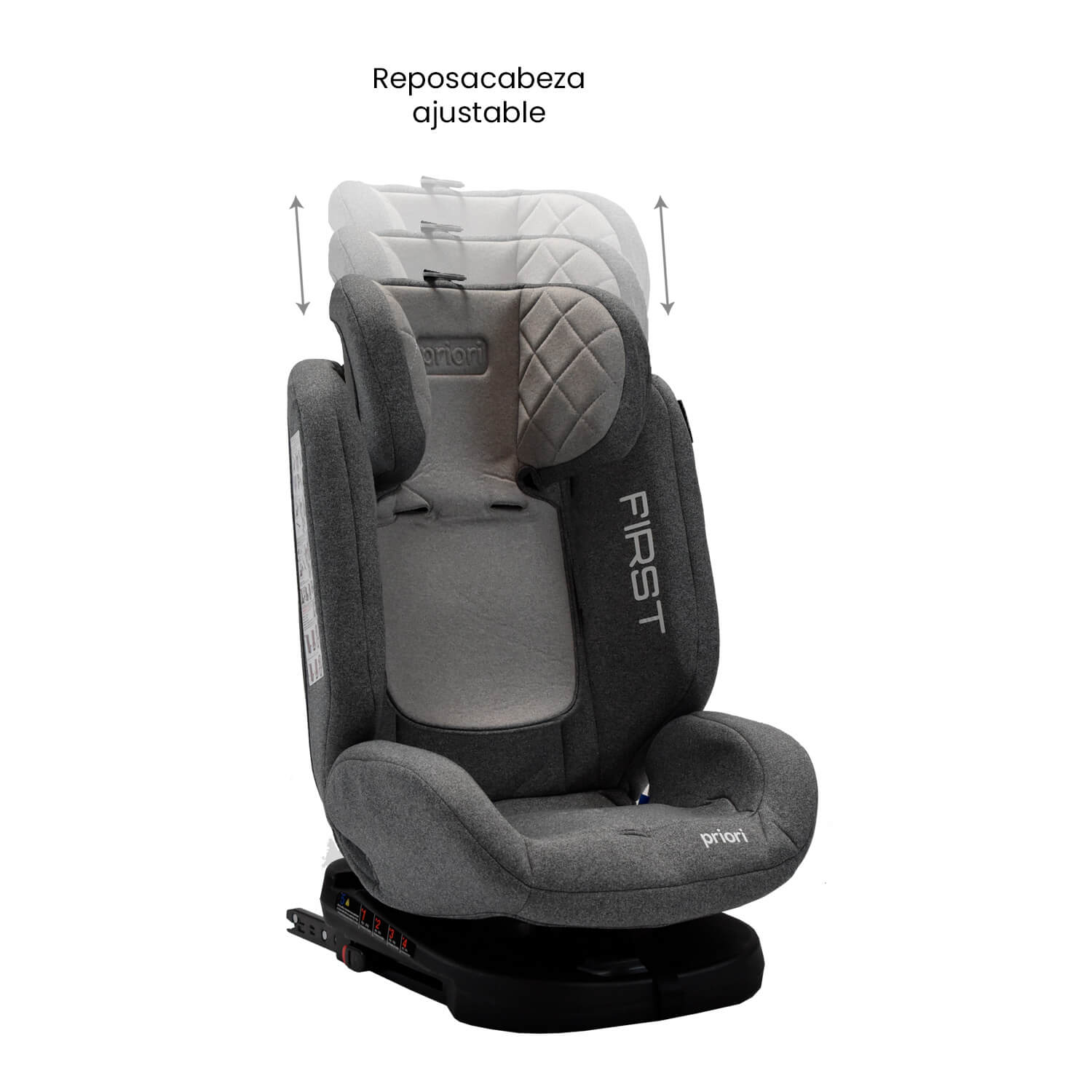 Silla Carro Bebe First 360° Gris Claro Priori