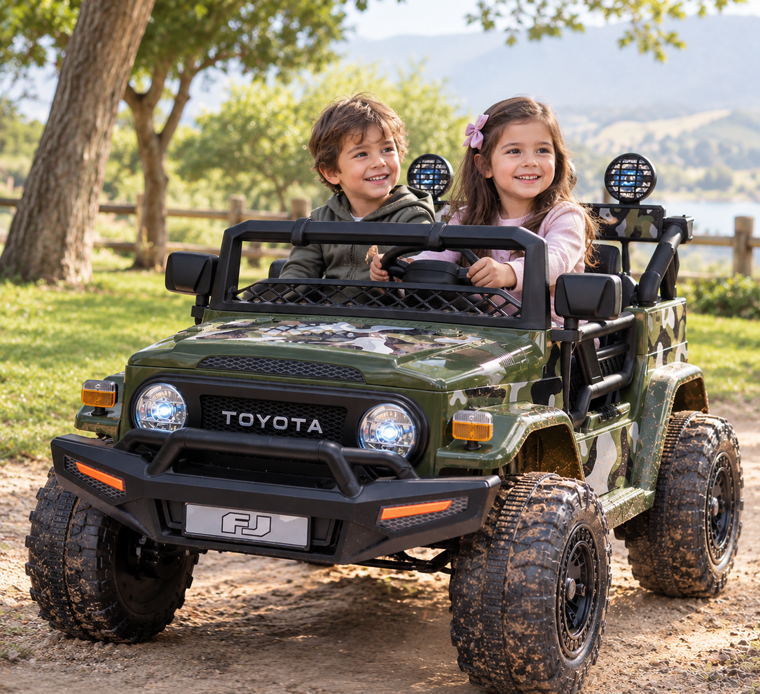 Carro Electrico Niño Niña Montable Toyota YJ2099  Verde 12V