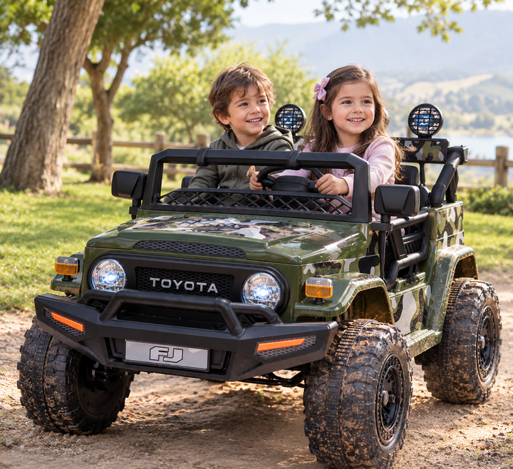 Carro Electrico Niño Niña Montable Toyota YJ2099  Verde 12V