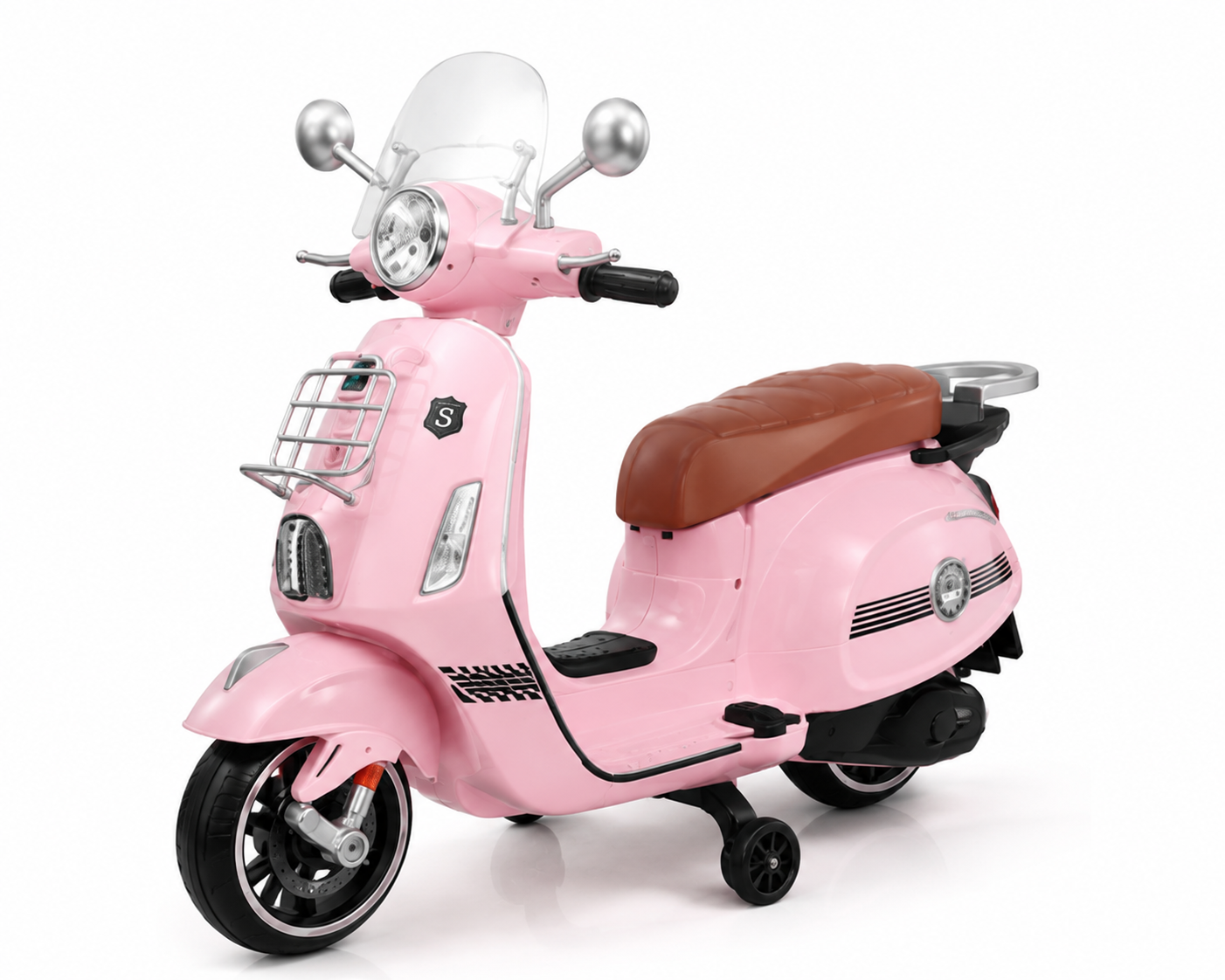 Moto Electrica Niño Niña Montable Vespa BLW1389A Rosada