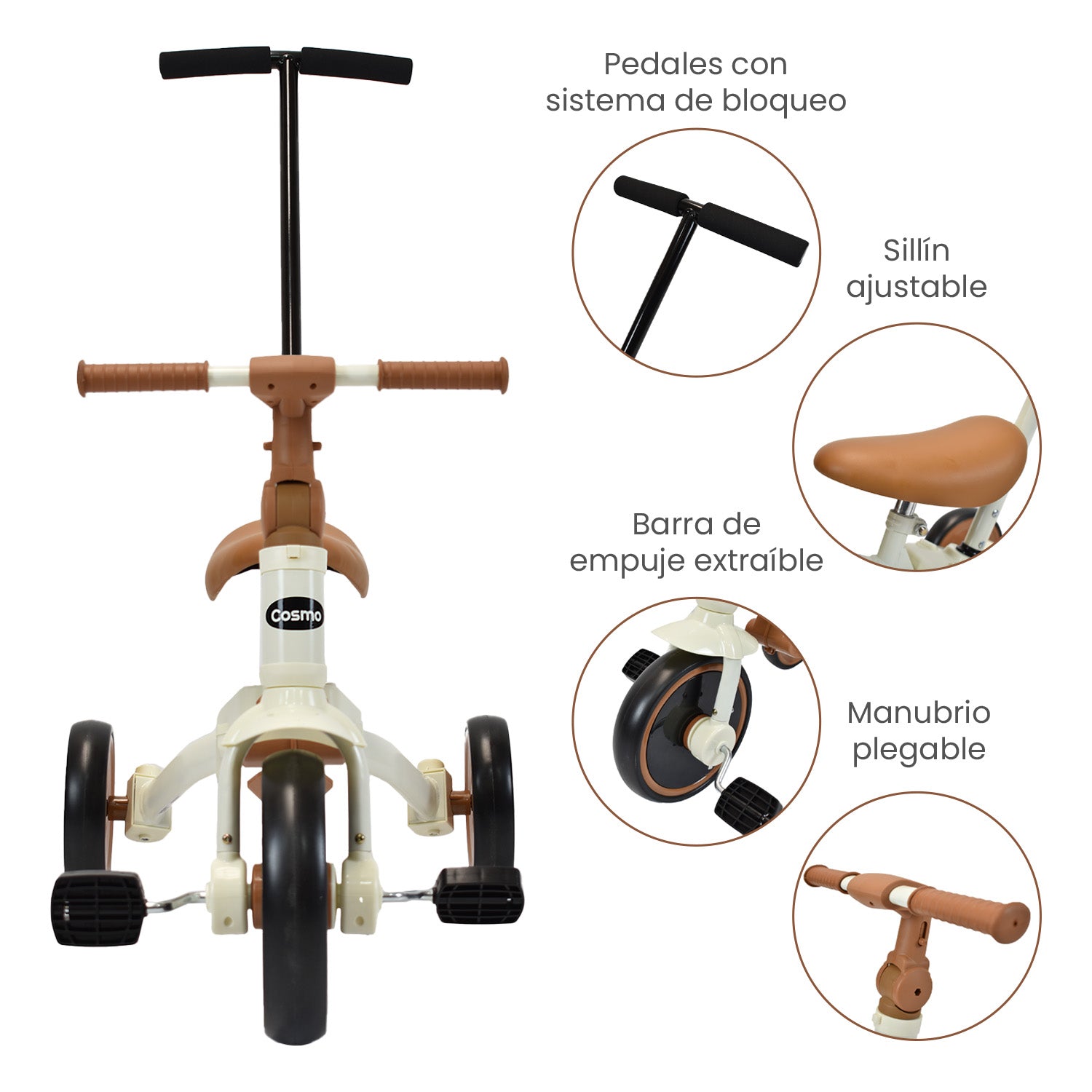 Triciclo 4 en 1 Cosmo Bebe Priori