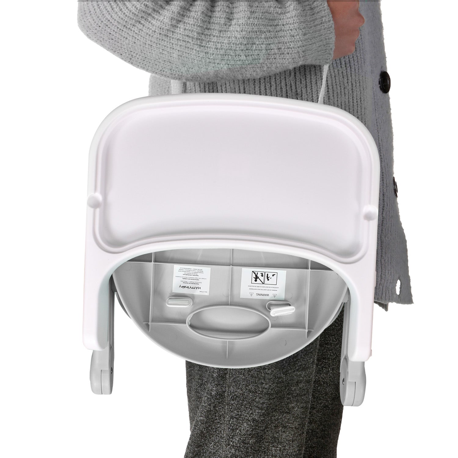 Silla comedor bebe 3en1 Happy Baby Gris CP7000