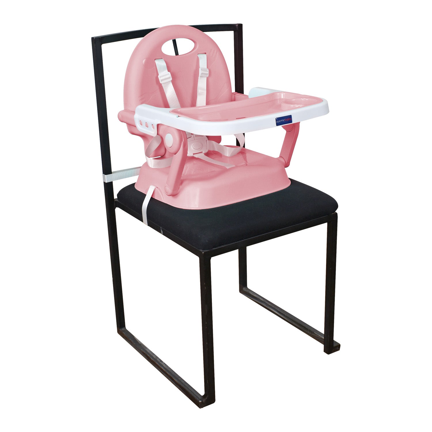 Silla comedor bebe 3en1 Happy Baby rosa CP7000