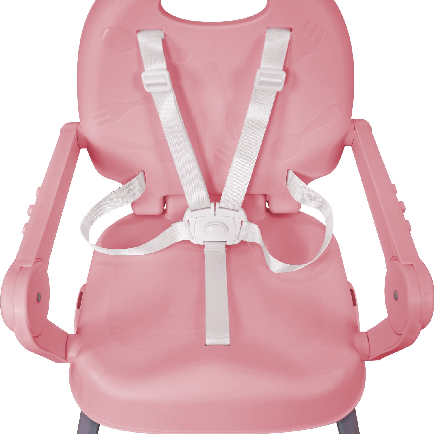 Silla comedor bebe 3en1 Happy Baby rosa CP7000
