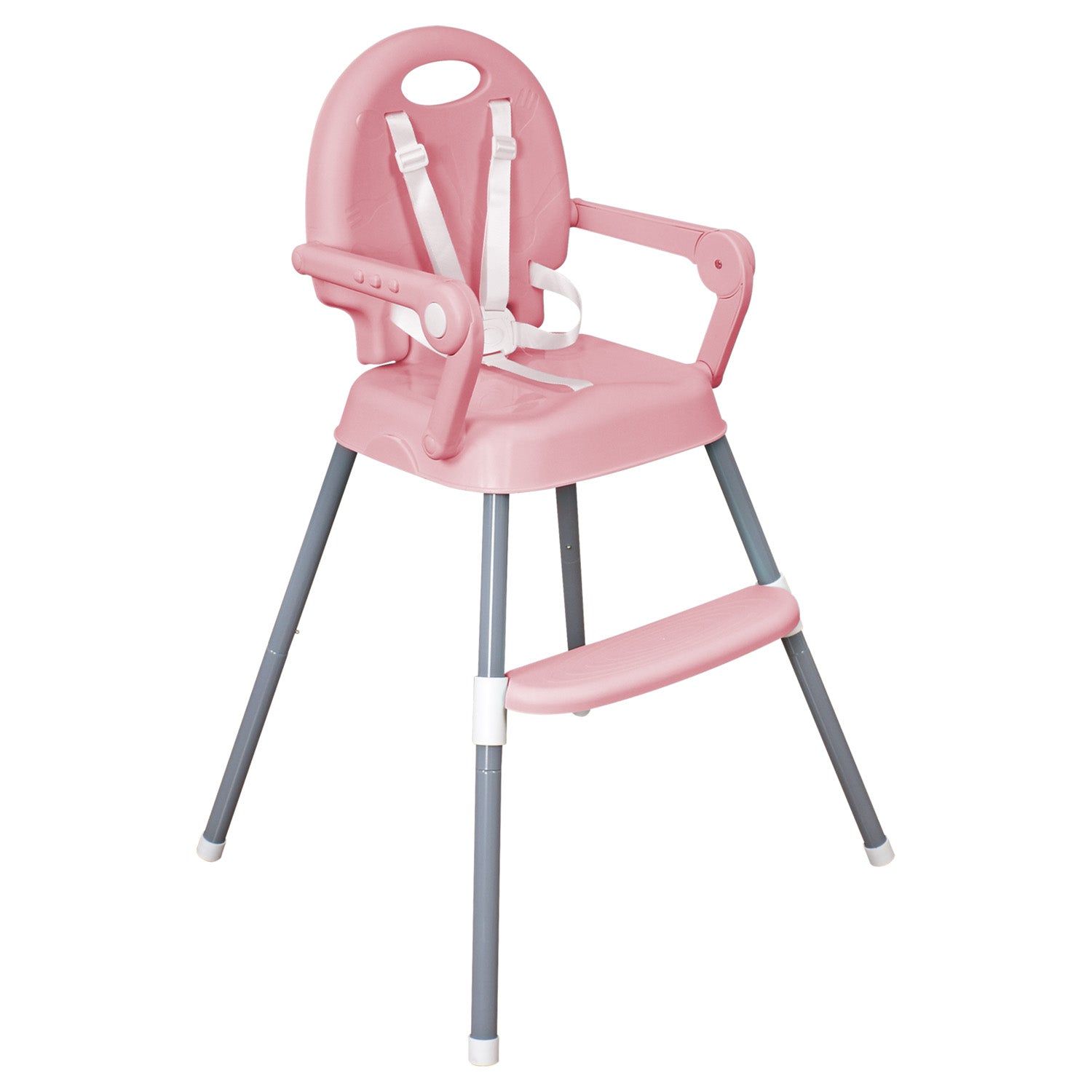 Silla comedor bebe 3en1 Happy Baby rosa CP7000