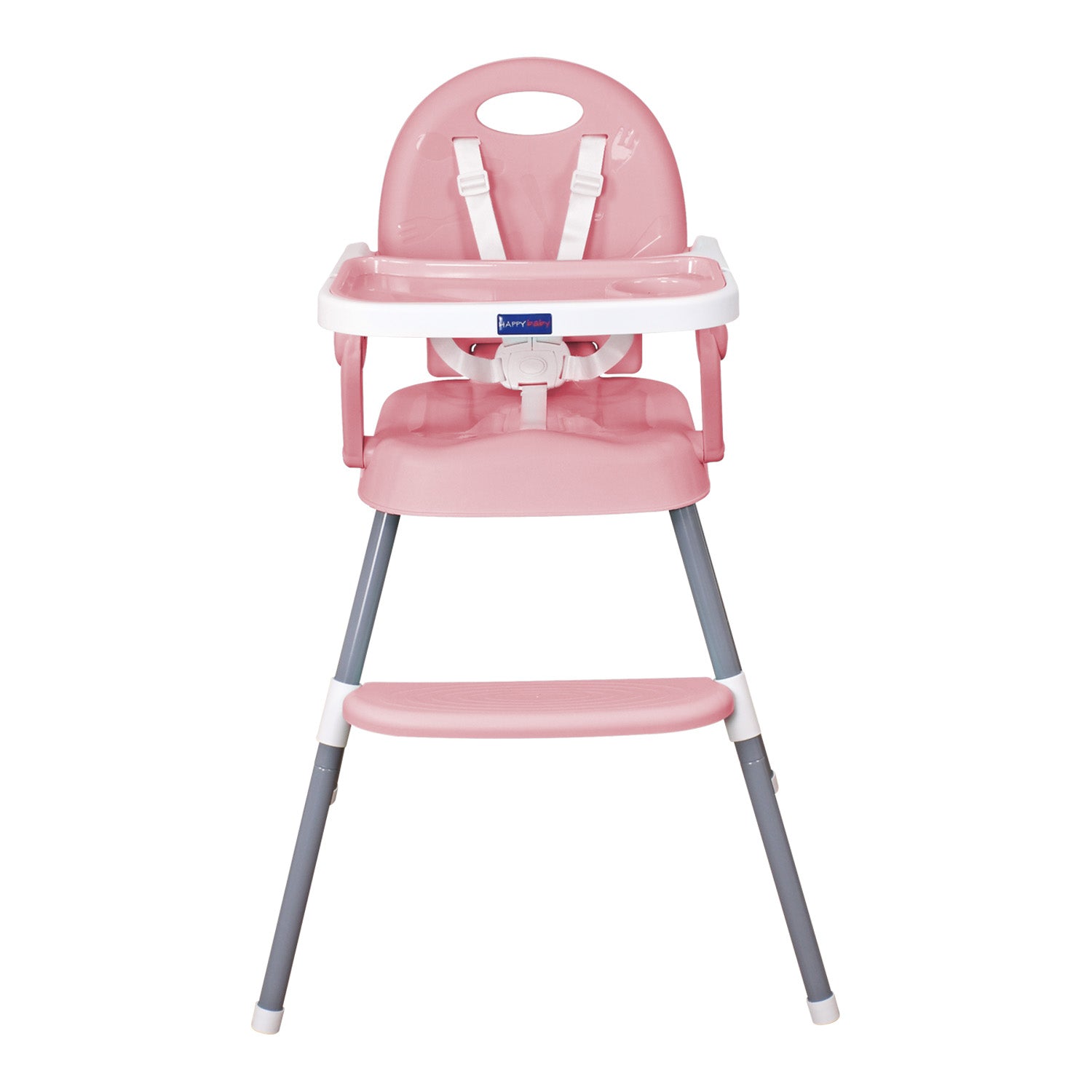Silla comedor bebe 3en1 Happy Baby rosa CP7000