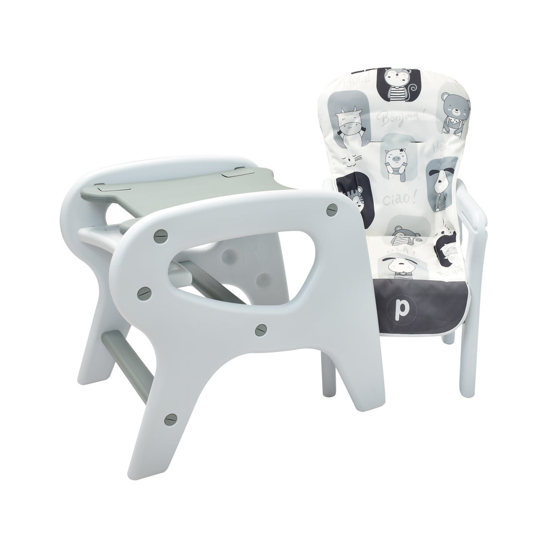 Comedor Bebe Escritorio PCM-10 Animals Gris Priori
