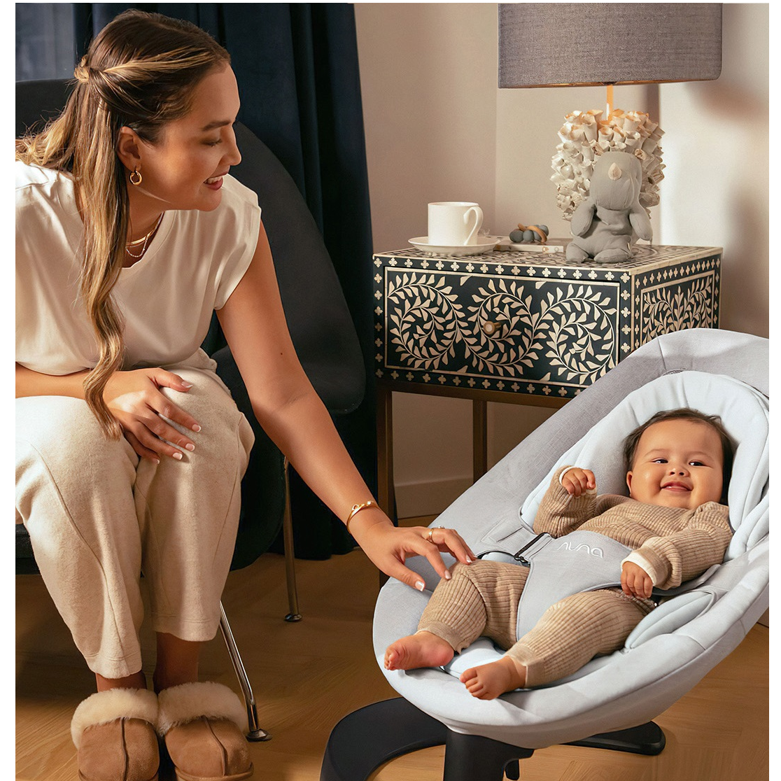 Silla Mecedora Bebe Nuna Leaf Grow Driftwood