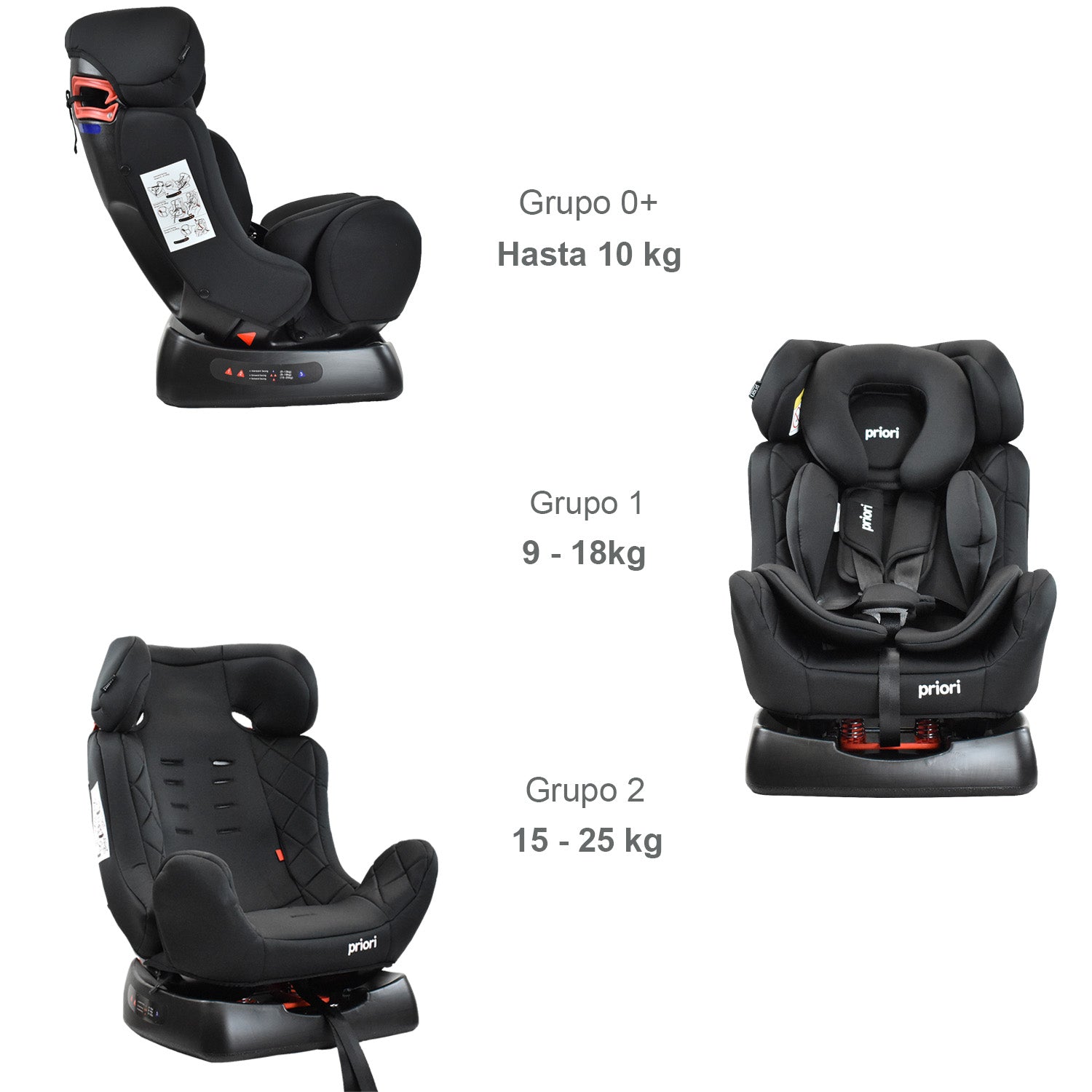 Silla Carro Bebe Focus Priori Negro