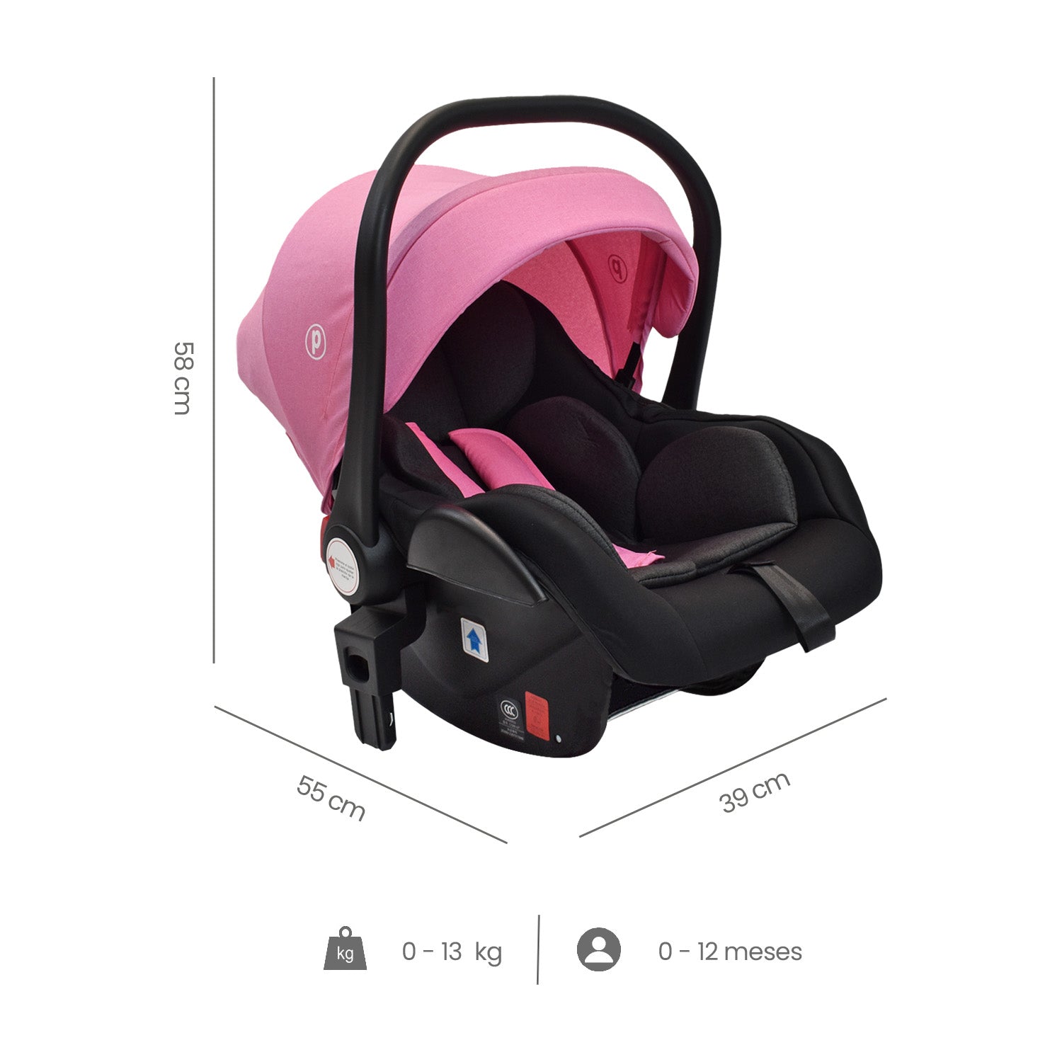 Coche Bebé Moisés Priori Ana Ts Rosado