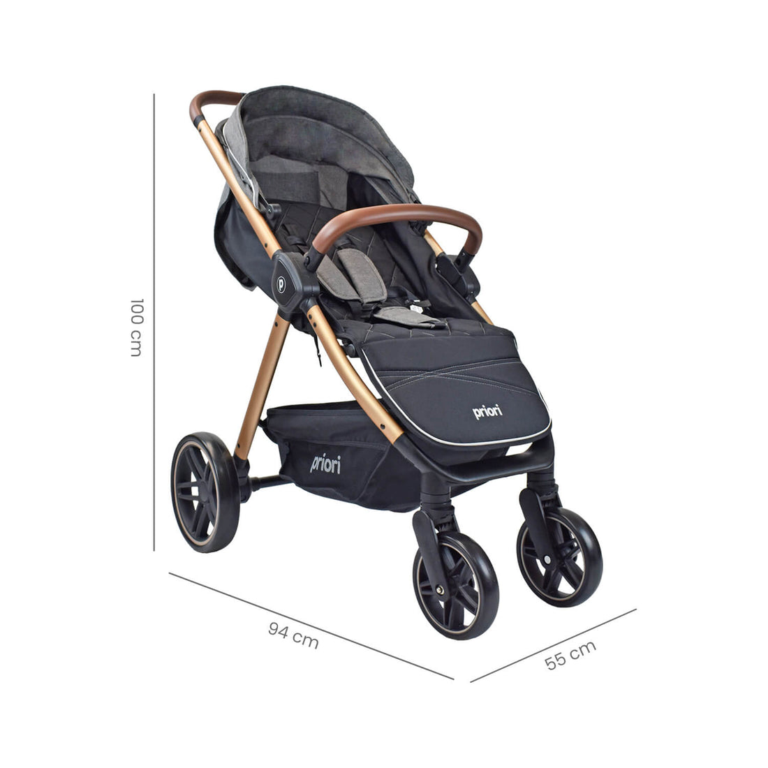 Coche Bebé Priori Maverick Gris