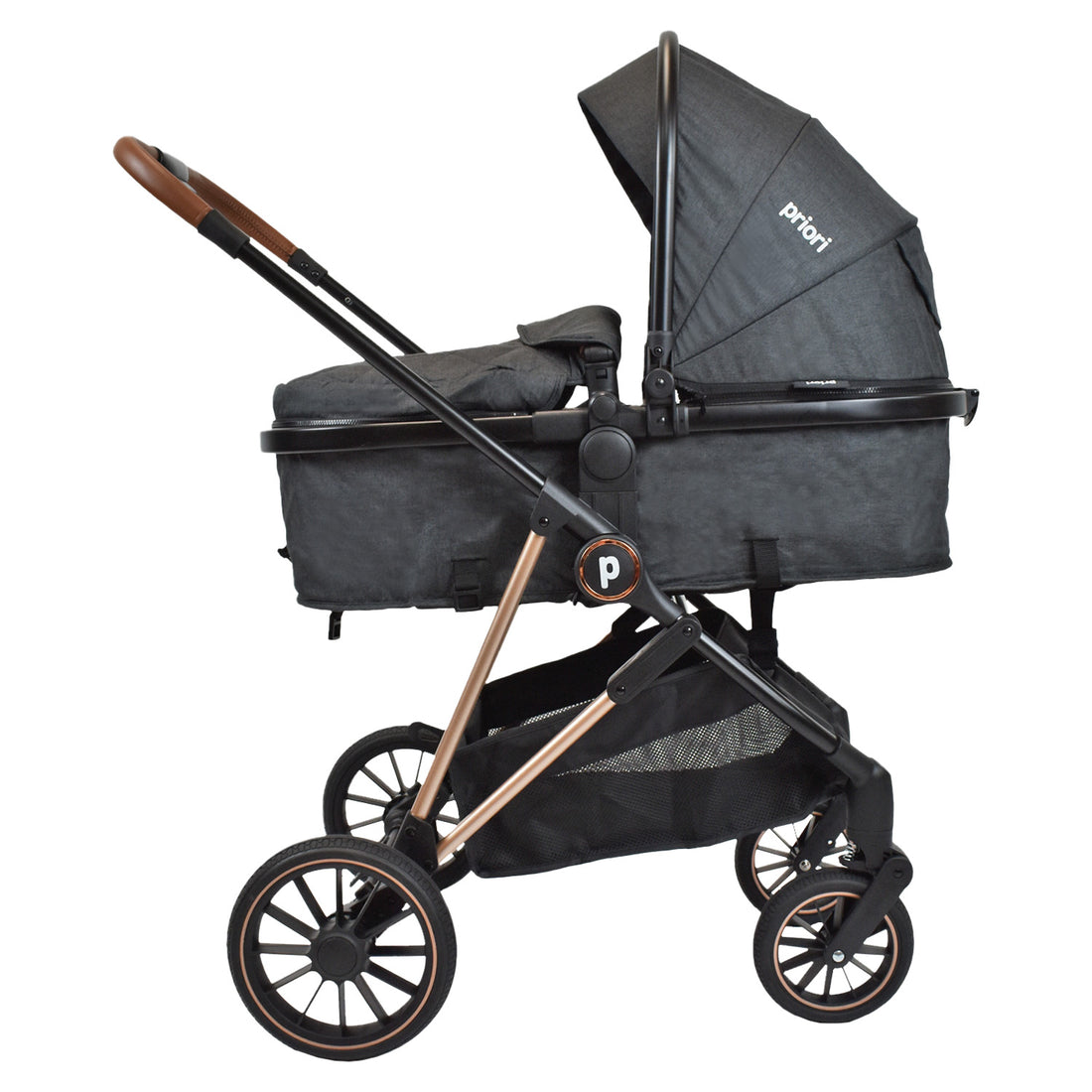 Coche Bebé Moisés Priori Ana Gris Oscuro