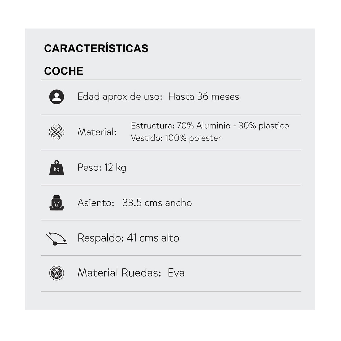 Coche bebe FREZZIO Priori Moises Gris Oscuro