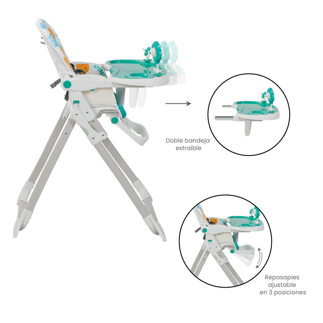 Silla Comedor Premium Baby Monaco Verde